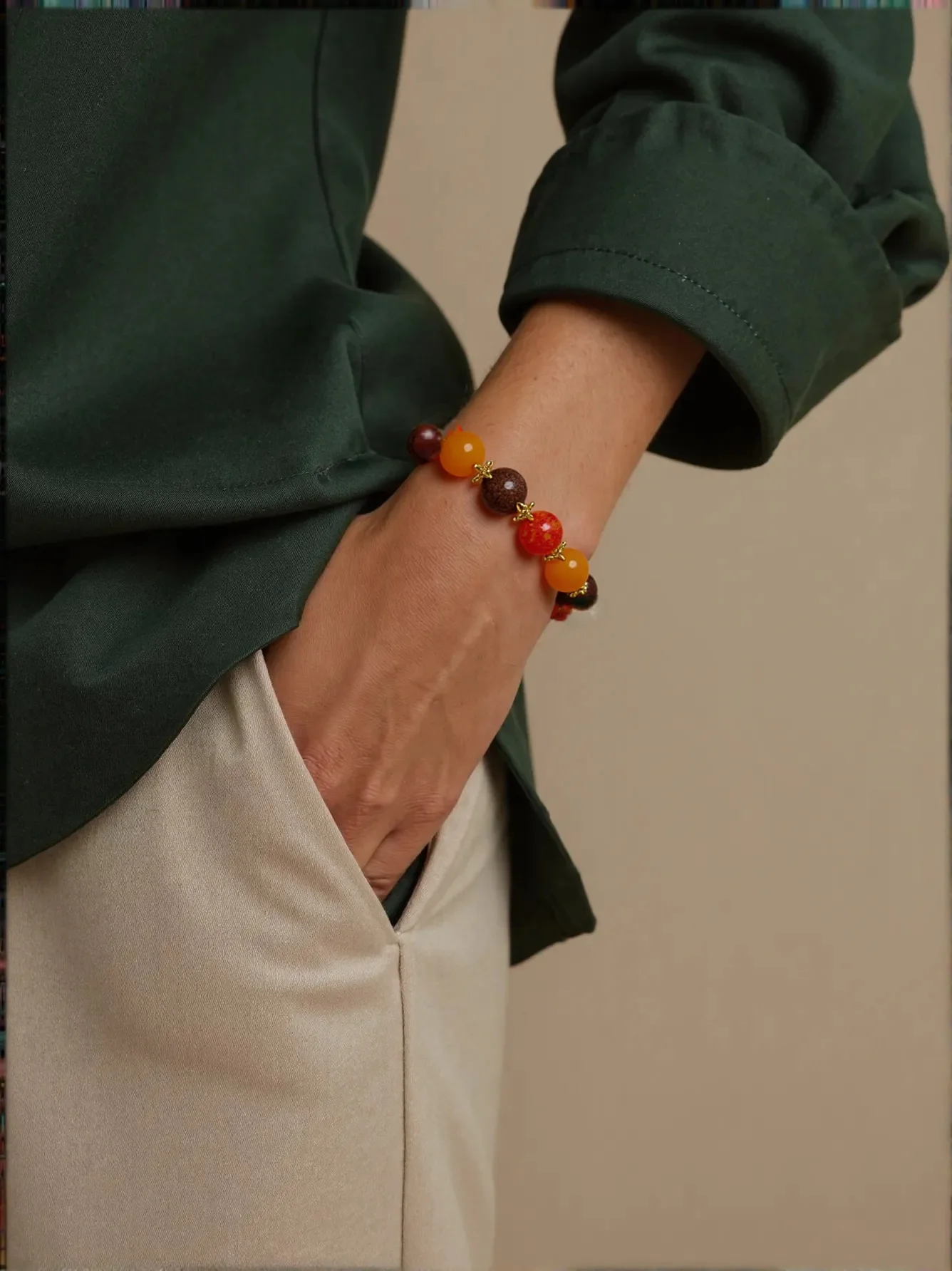 Fragrant Melody of Osmanthus Herbal Bead Bracelet
