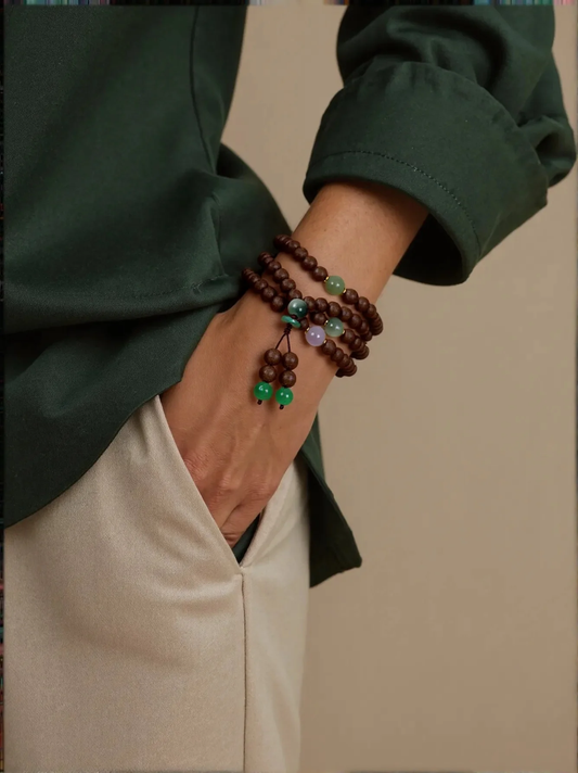 Zen Serenity White Tea Herbal Bead Bracelet——108 beads